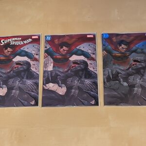 DC MARVEL SUPERMAN SPIDER-MAN #1 JEEHYUNG LEE 616 Variant ABC Set LTD 1000